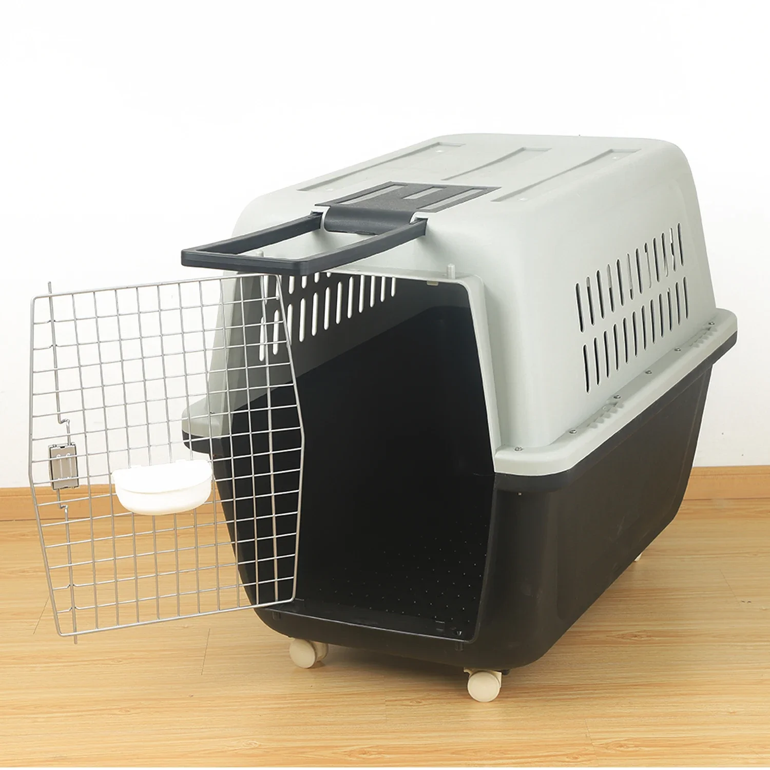 PAKEWAY cheap stocked airline approved plastic cat dog cage box pet travel carrier