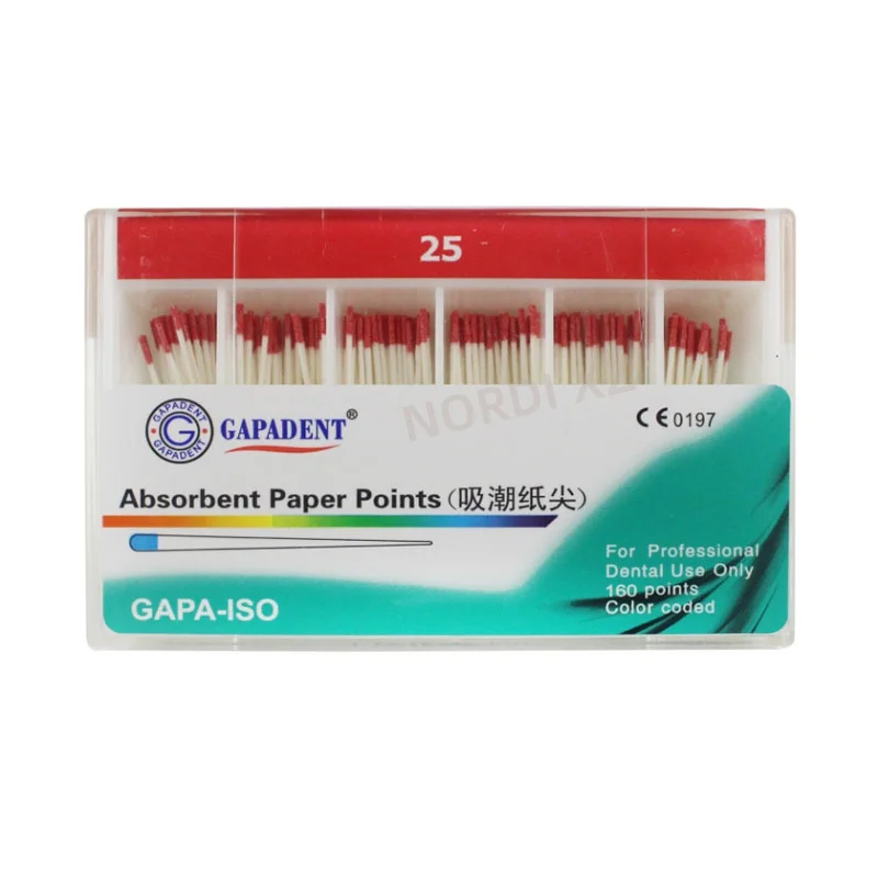 5 Packs Dental Absorbent Paper Points 15-40# 02 04 06 Taper Root Cancel Endodontics Cotton Fiber Tips Dentistry Dental Materials