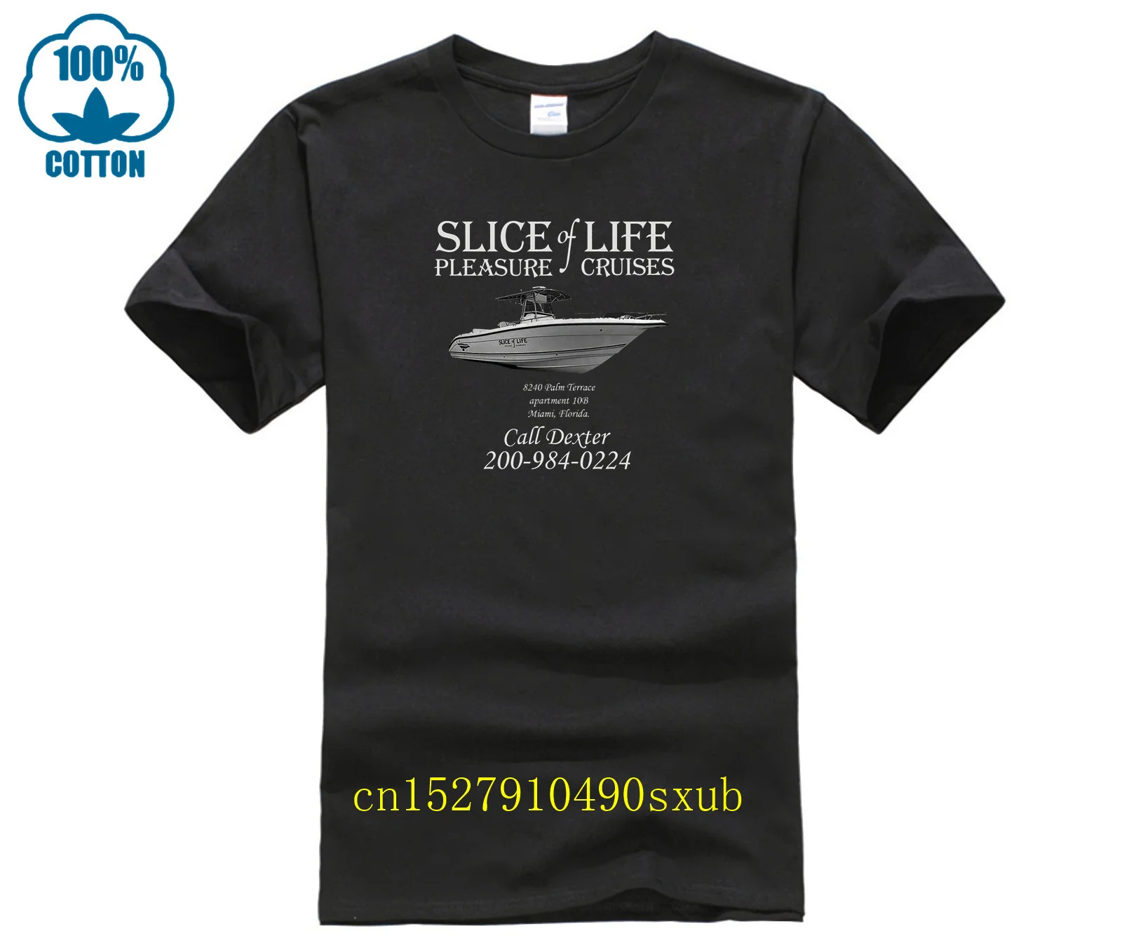 Dexter inspired slice of life pleasure cruises t shirt Morgan 100% cotton short sleeve T shirts interesting t shirt