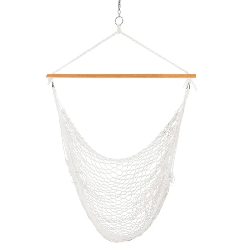 Durable Hammock Chair with Oak Bar and DuraCord