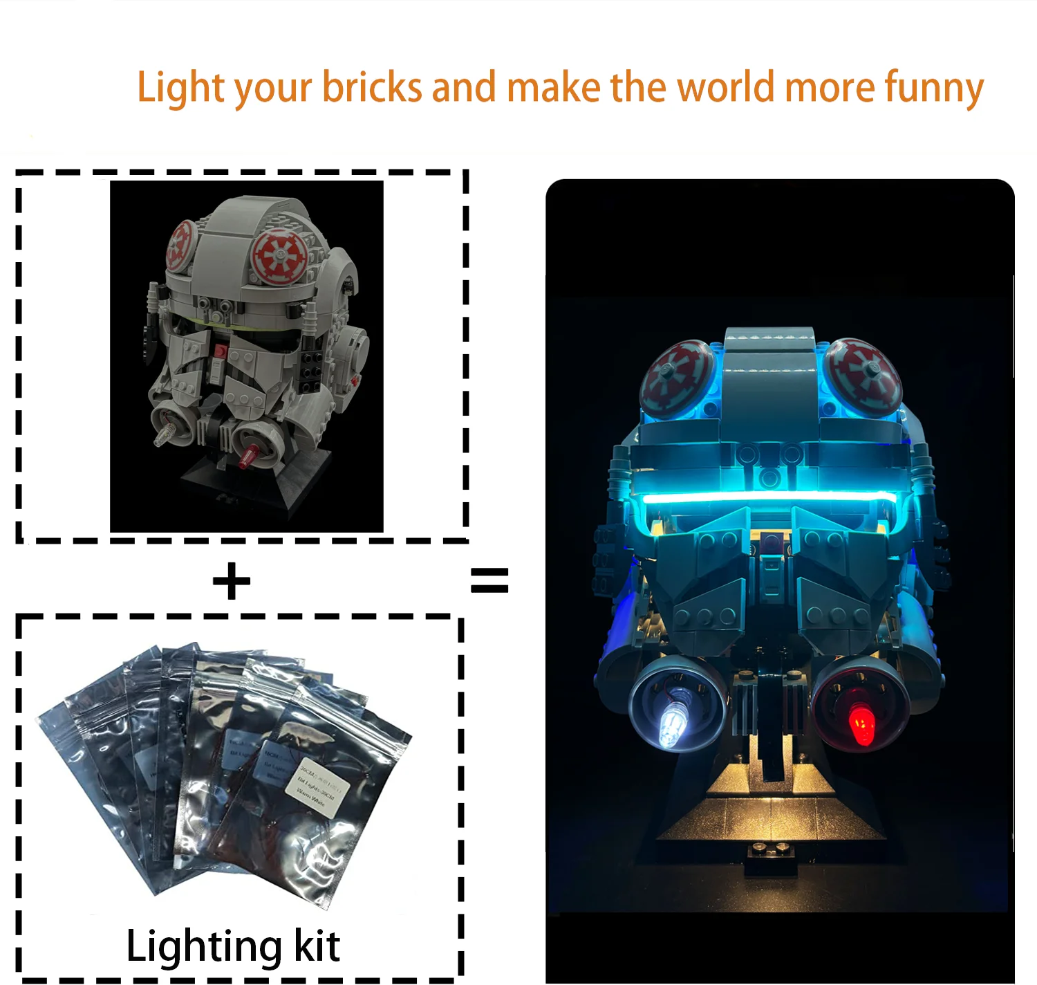 ชุดไฟ LED ใช้งานร่วมกับ Lego 75429 at-at Driver Helmet Building Blocks (ไม่รวมอิฐรุ่น)
