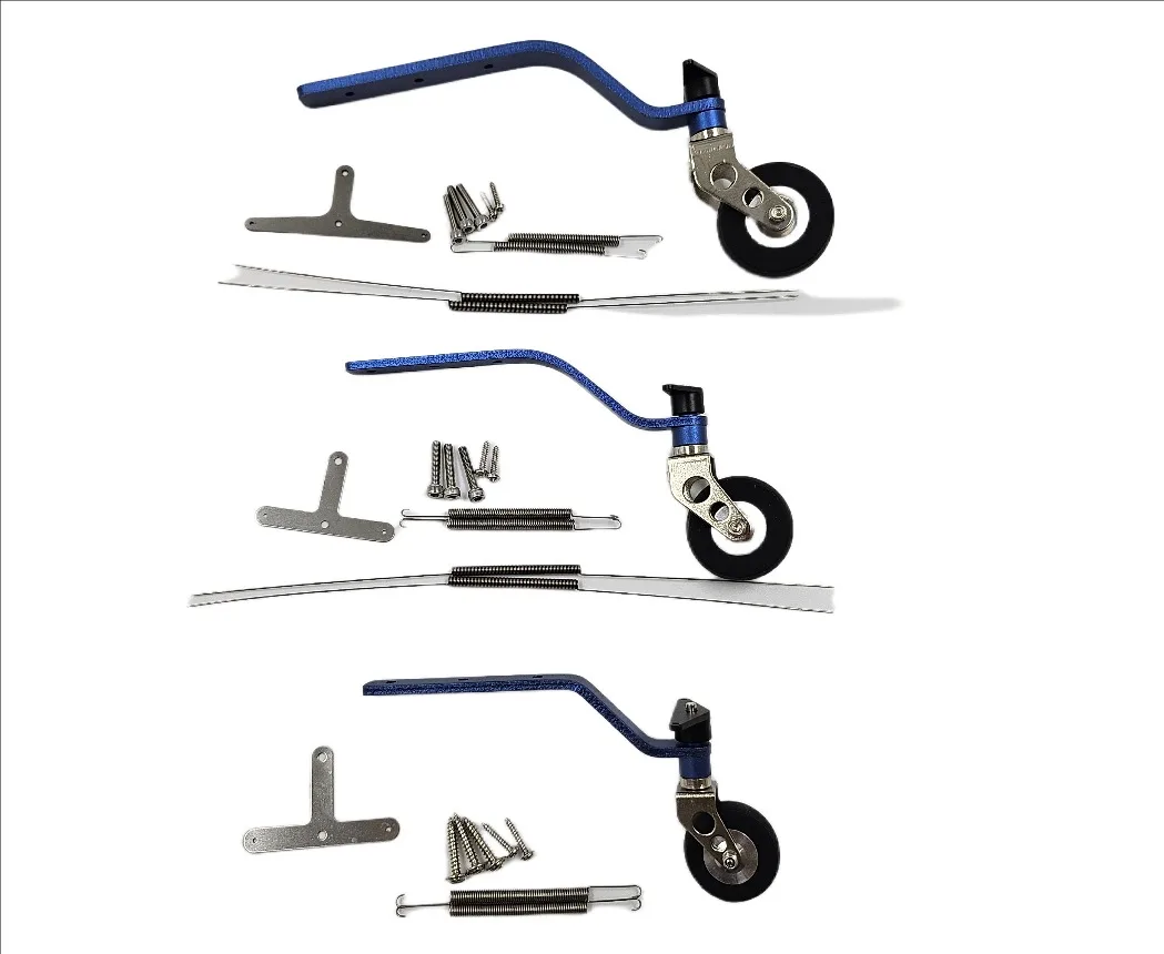 Jeu de roues de train d'atterrissage arrière en plaque d'aluminium, pour moteur à essence 26CC/30CC/40CC/50CC/63CC/80CC, modèle d'avion RC