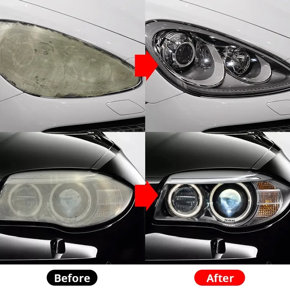 Motorcycle Headlight Restoration Polishing Kits Headlamp Repair Cleaning Spray Remove Oxidation Headlight Polish Liquid LHB 8 image 4