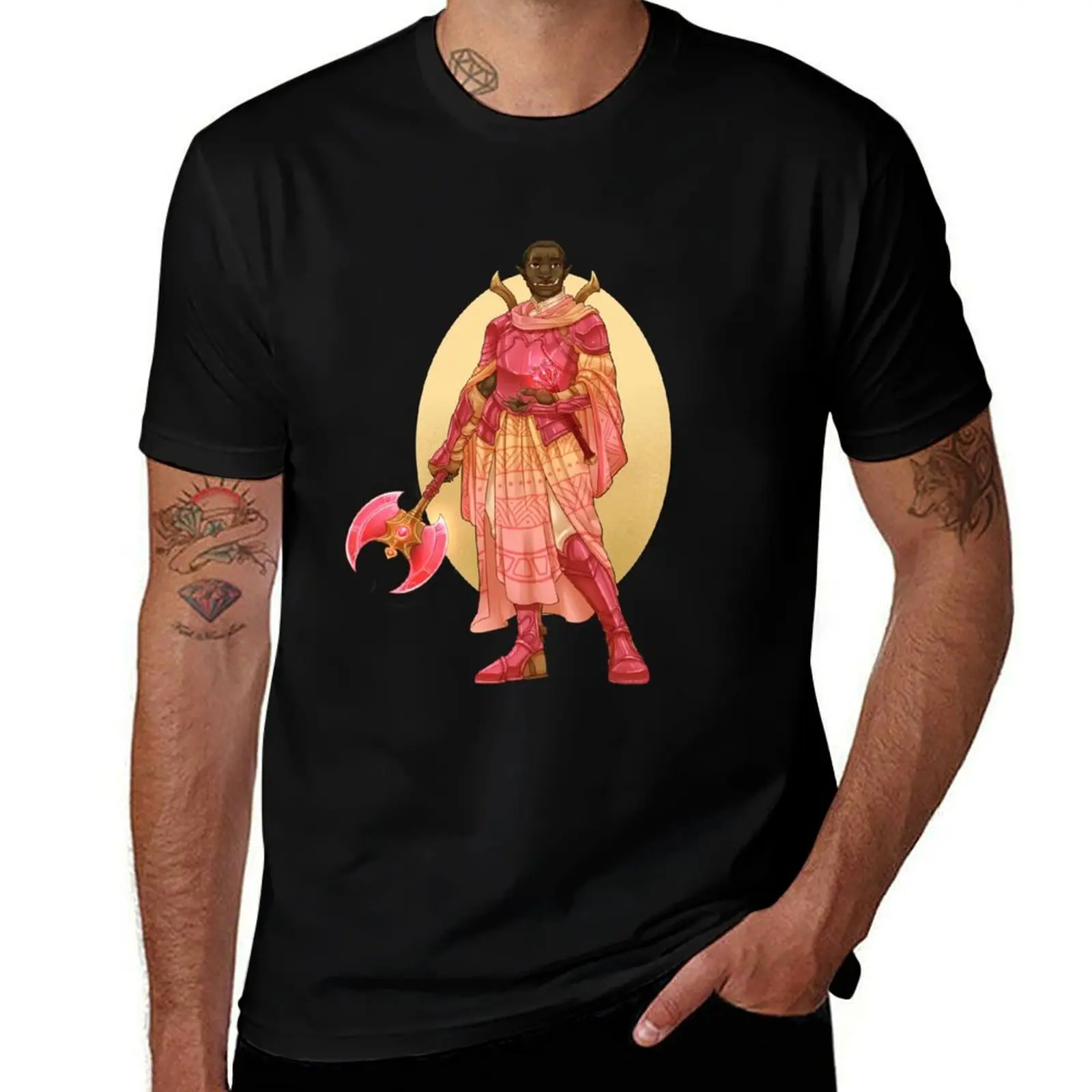 

Azu - Paladin of Aphrodite T-Shirt Vintage Print Crew Neck Tee