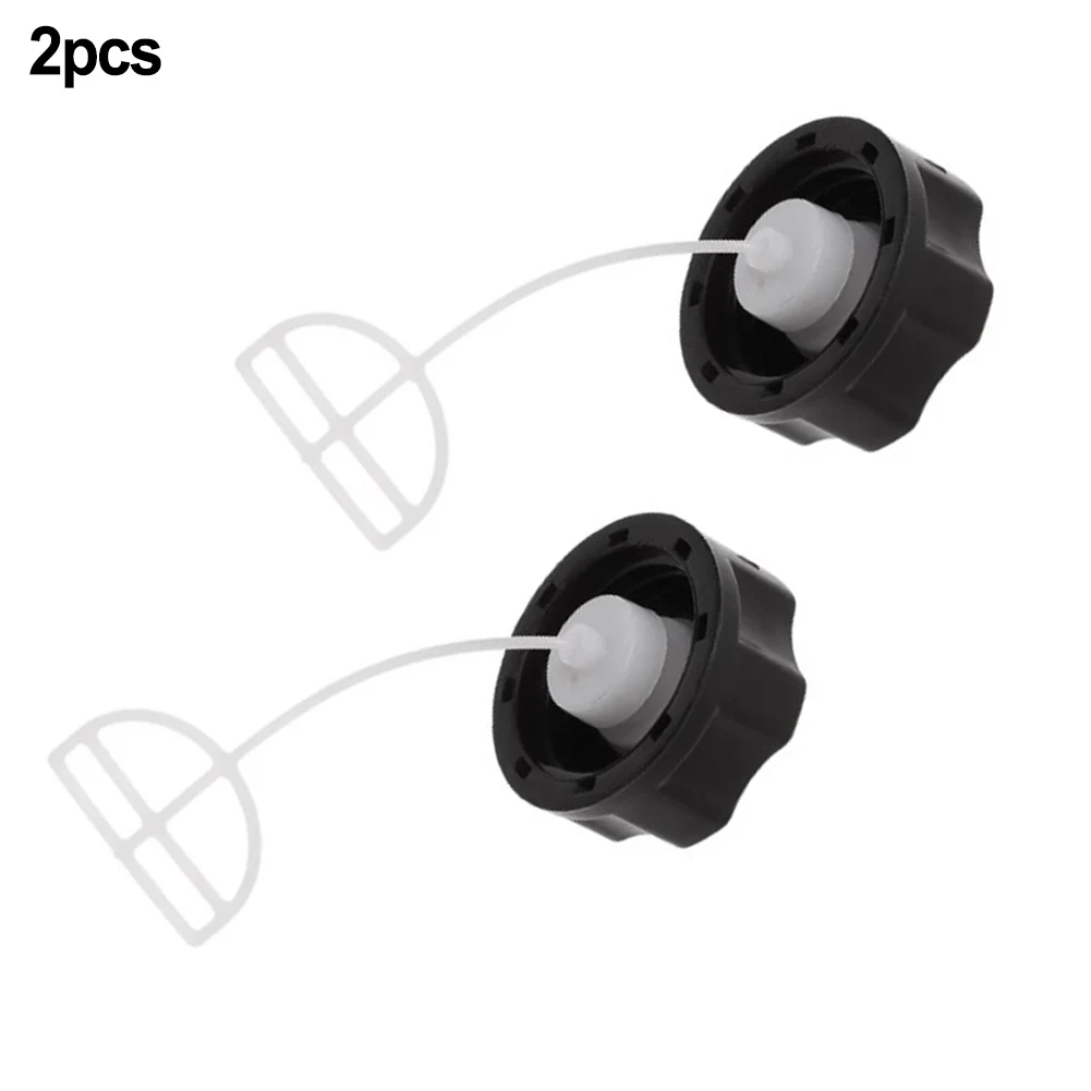 Two Oil and One Fuel Tank Cap for 40-5 Lawn Mower and Chain Saw Maintenance Without Brand or Performance Terms