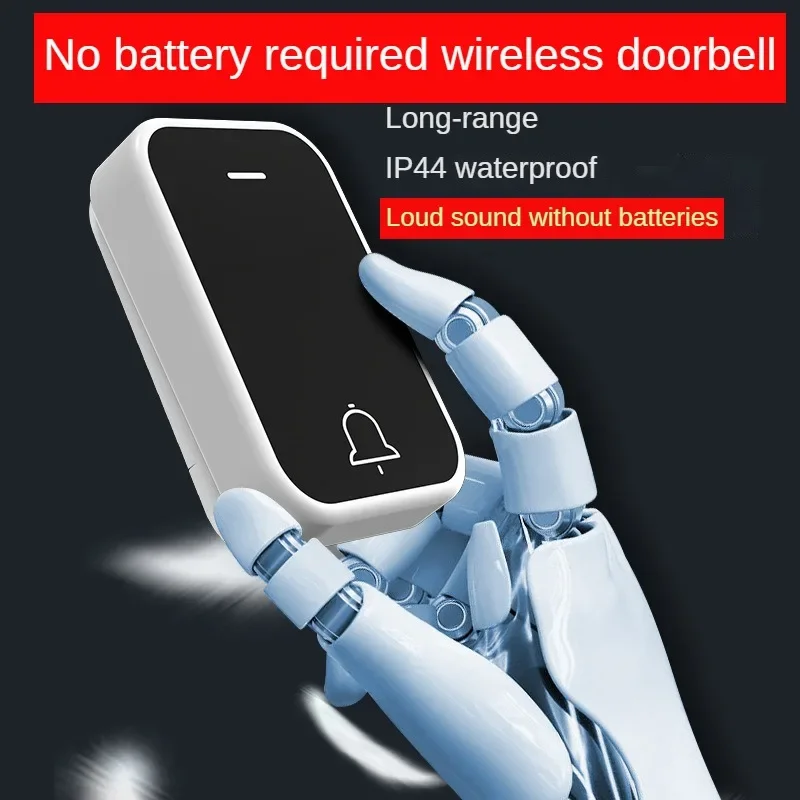 No battery self-powered doorbell home cable-free remote high volume wireless doorbell no battery waterproof outdoor villa