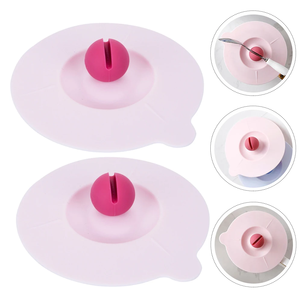 

2pcs Silicone Cup Lid Dustproof Covers LeakProof Mug Lids Coffee Hot Beverage Multipurpose Bowls Kitchen Bar Supplies