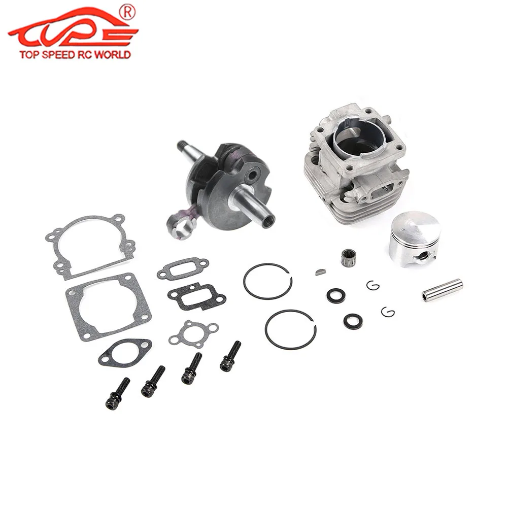 32CC Upgrade To 36CC Double Piston Ring Cylinder Crankshaft Kit for 1/5 Hpi Rovan Km Mcd Redcat Rcmk FG Baja Losi Engien Parts