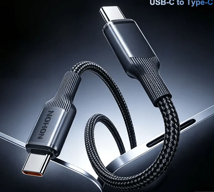 120W Typ-C zu Typ-C/USB zu Typ-C Superschnelles Ladekabel mit Matter Oberfläche Datenübertragungsgeschwindigkeit FÜR iPhone Xiaomi Samsung