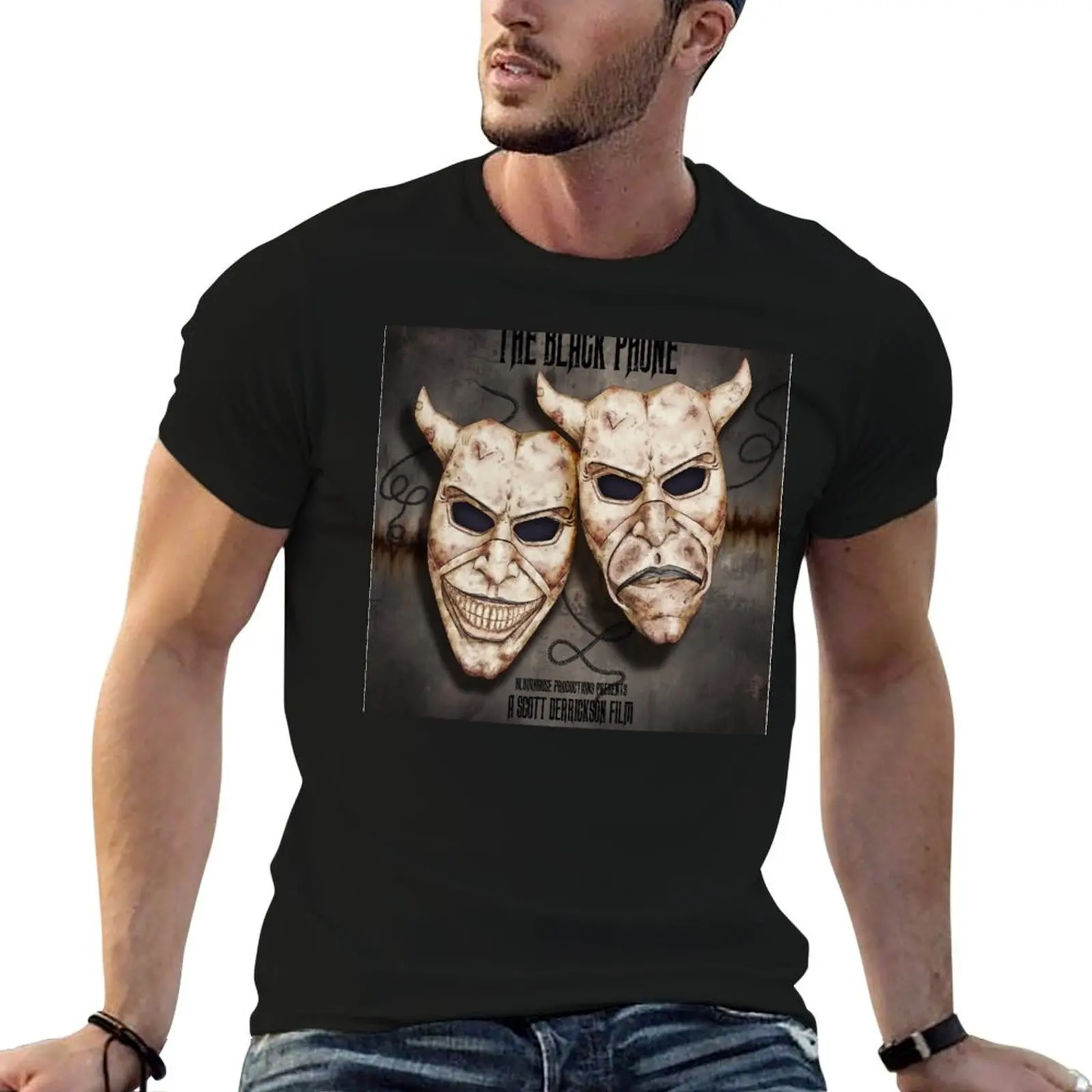 

The Black Phone T-Shirt man t shirt heavy cotton t shirts with prints T-Shirt