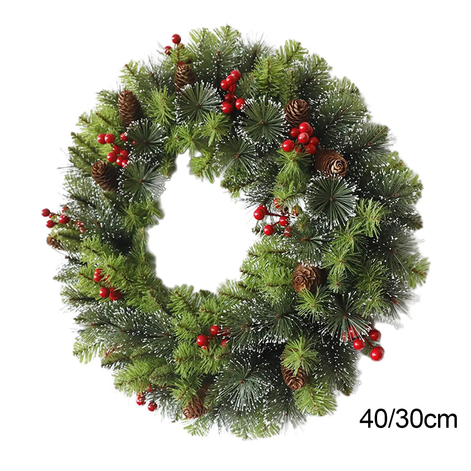 Artificial Wreath Christmas Farmhouse Garland Autumn for Door New Year Party