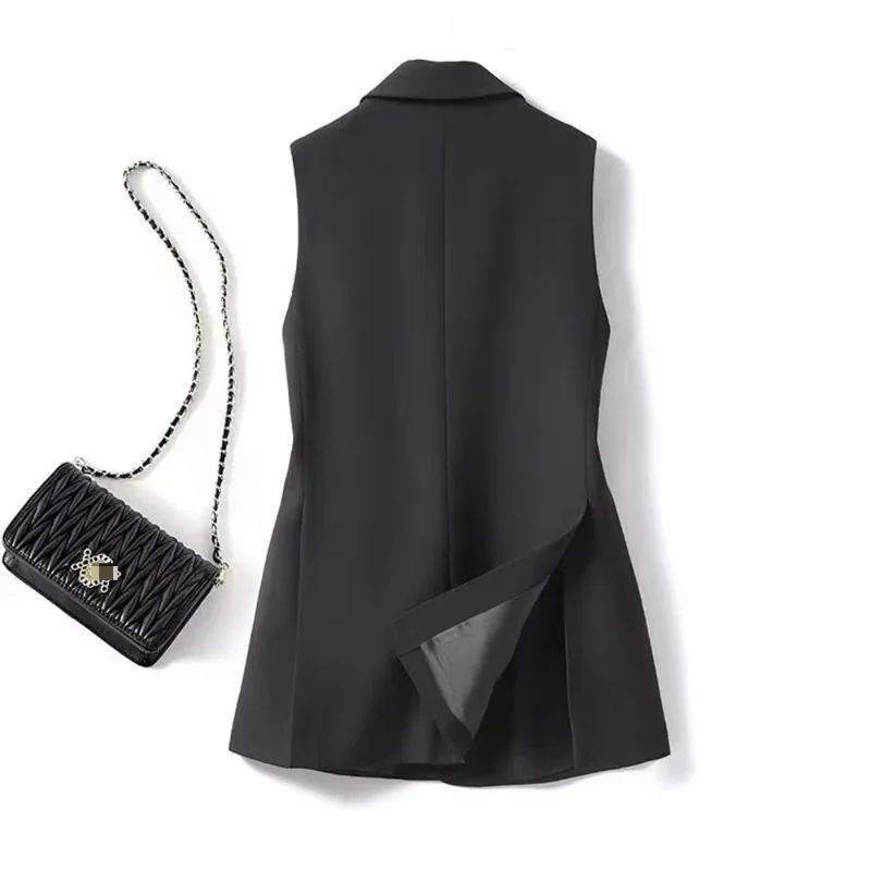 2026 Fashion Vest Women Sleeveless Casual Spring Autumn New All-match Suit Waistcoat Ladies Vintage Outerwear Tops