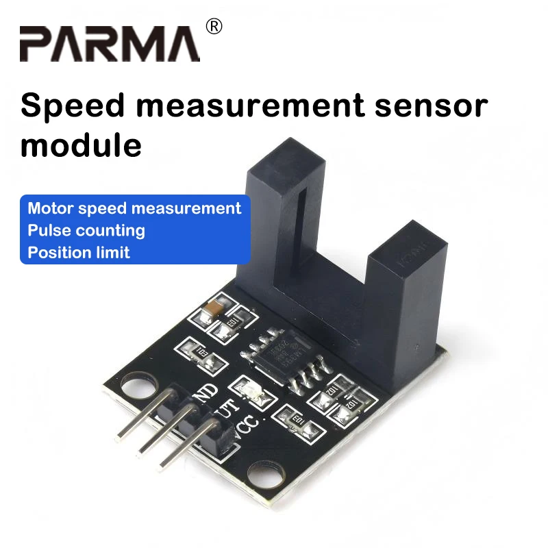 Interlocking photoelectric sensor module, motor motor speed measurement, position limit slot-type optocoupler, pulse counter