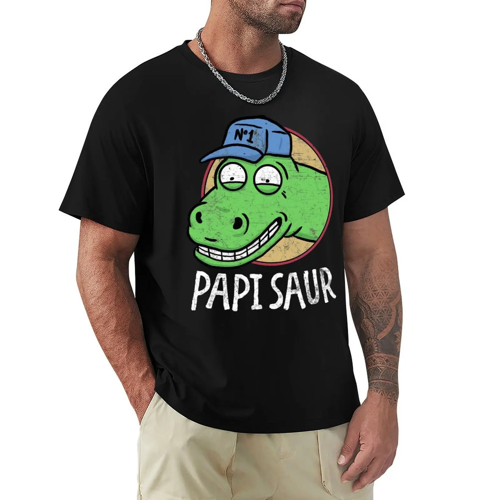 

Papisaur - Dad - Dinosaur- Meme T-Shirt funny shirt cotton cheap stuff shirts graphic blue archive clothing for men