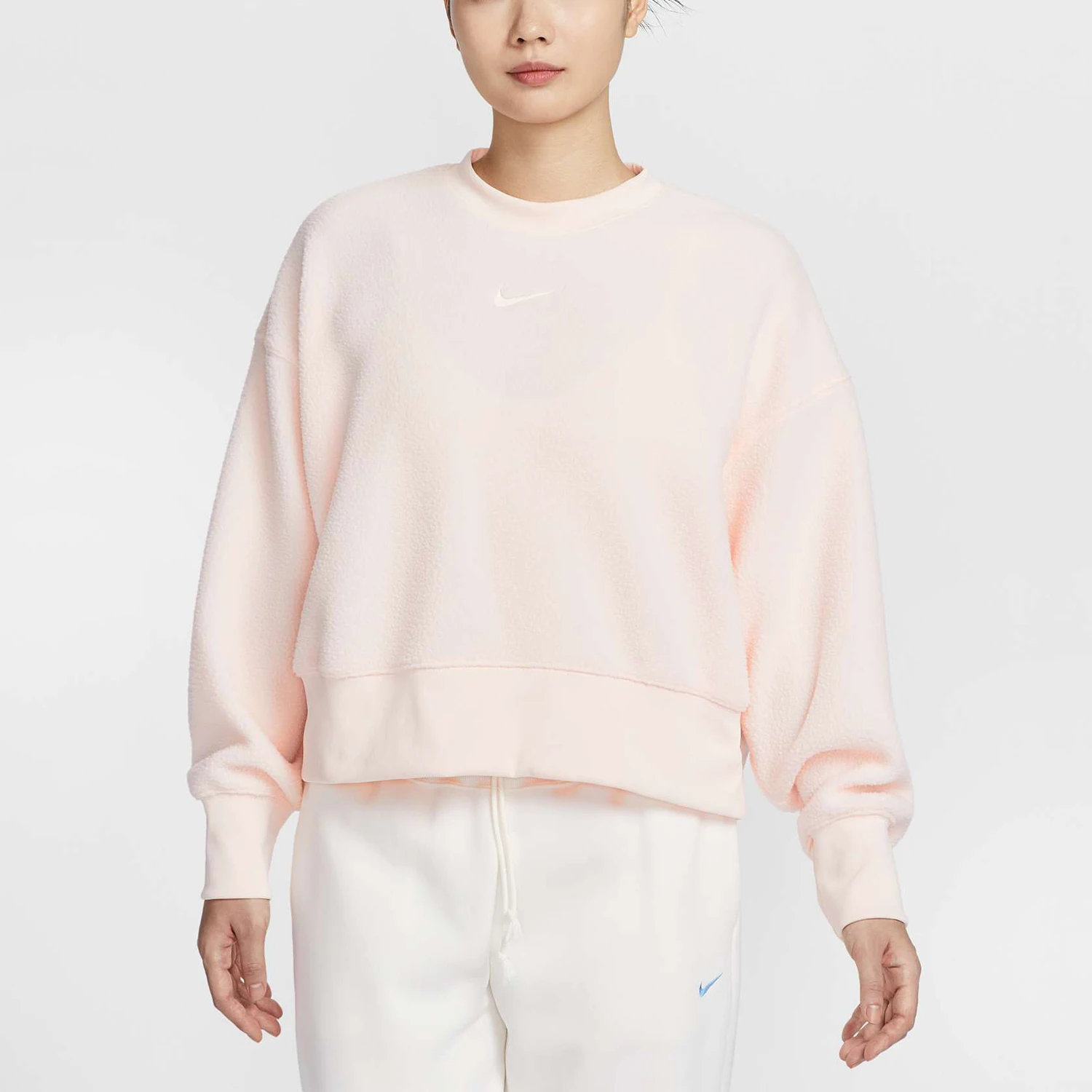 Nike Official Authentic Autumn New Women's Fleece Short Warm Sweatshirt DQ6845-838