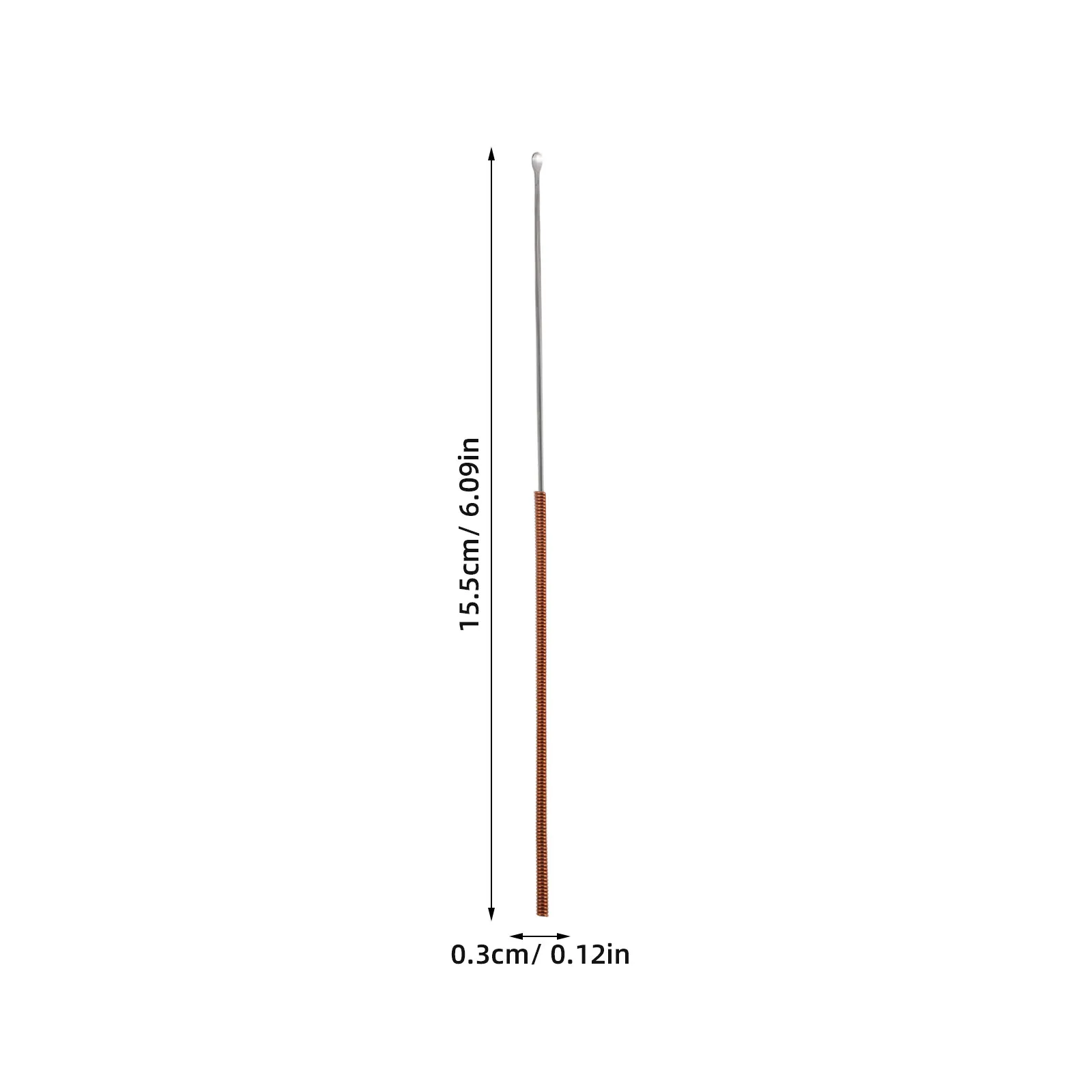 6Pcs Ear Spoon Stainless Steel Earwax Removal Tool Copper Wire Handle Portable Earwax Cleaning Tool for Sensitive Ear