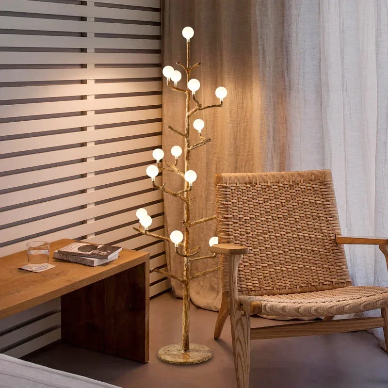 Bedroom ins Internet celebrity clothing store decoration vertical branch floor lamp