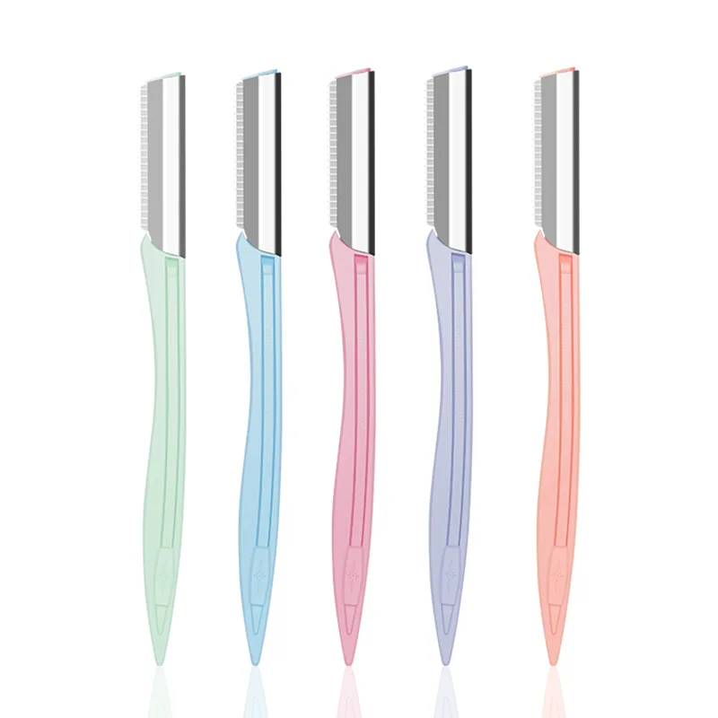 Portable Eyebrow Trimmer Set Mini  Foldable Hair Remover Set Women Face Razor Eyebrow Trimmers Blades Shaver Beauty Makeups Tool
