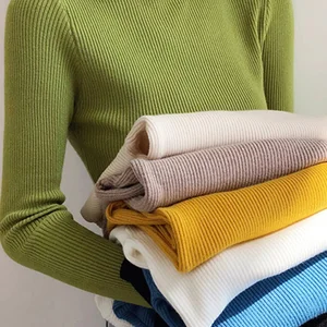 Sweaty with female, vintage, basic, solid, mesh, casual, thin pullover, Korean sweats, simple chic, fall, fall, winter tops-en 6 Main Winter Sales - №1