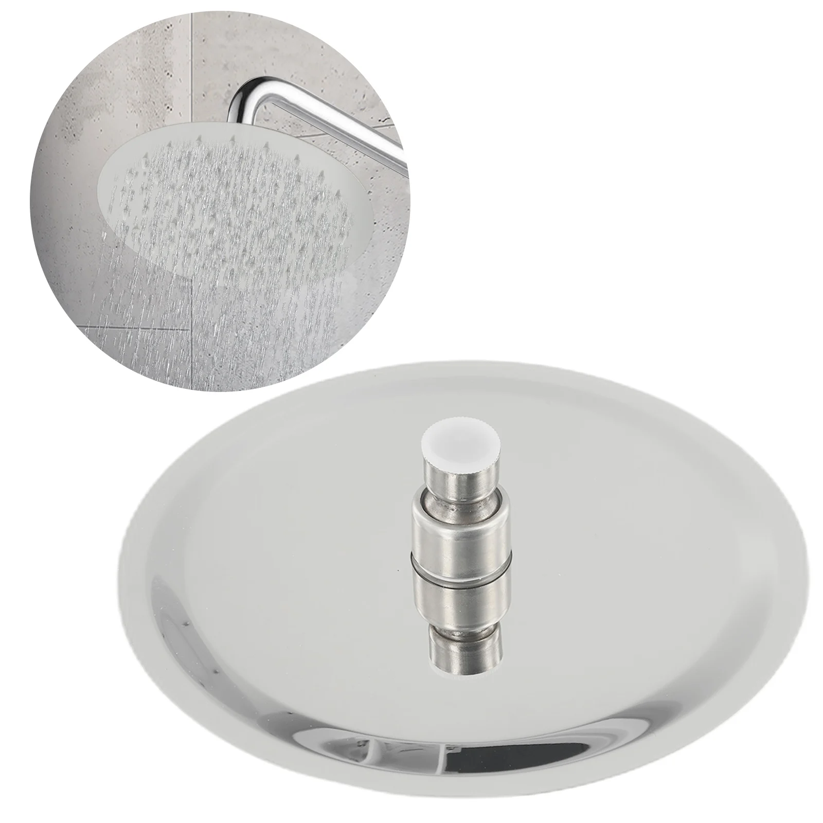 Upgrade Your Shower Experience with Large RoundSquare 8 inch Shower Head, Easy to Clean Rubber Jets, 304 Stainless Steel