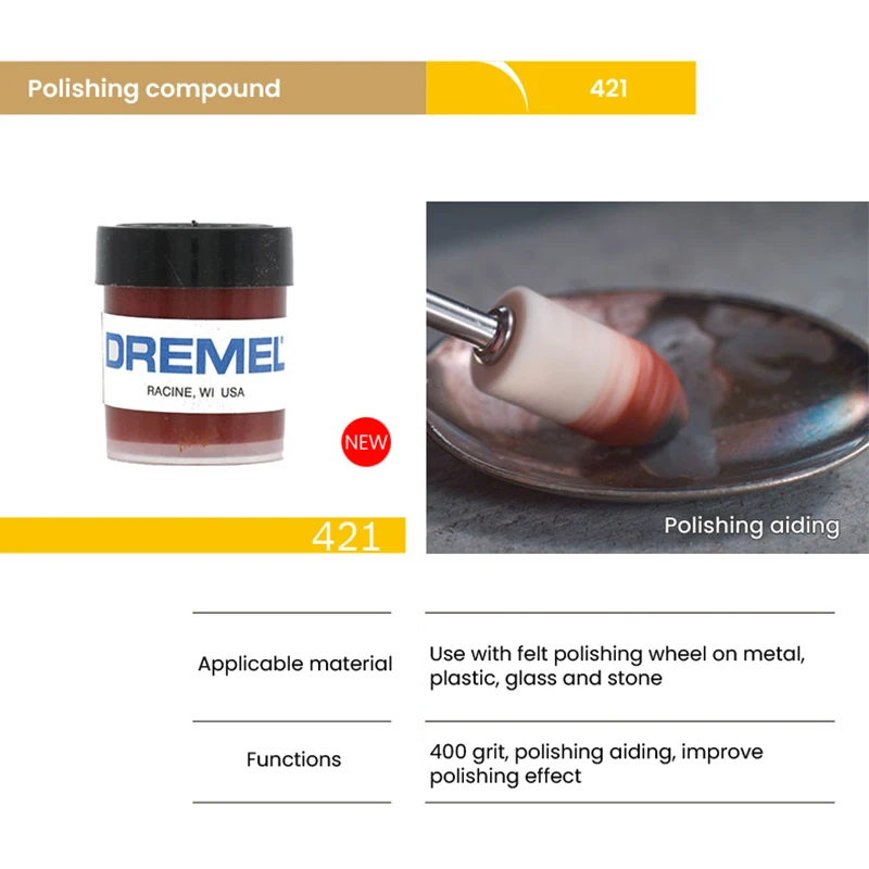 Dremel 421 Polishing Compound 421 Polierpaste Polishing Accessory Cleaning And Polishing For Metals Plastics Glass Stone Jewelry