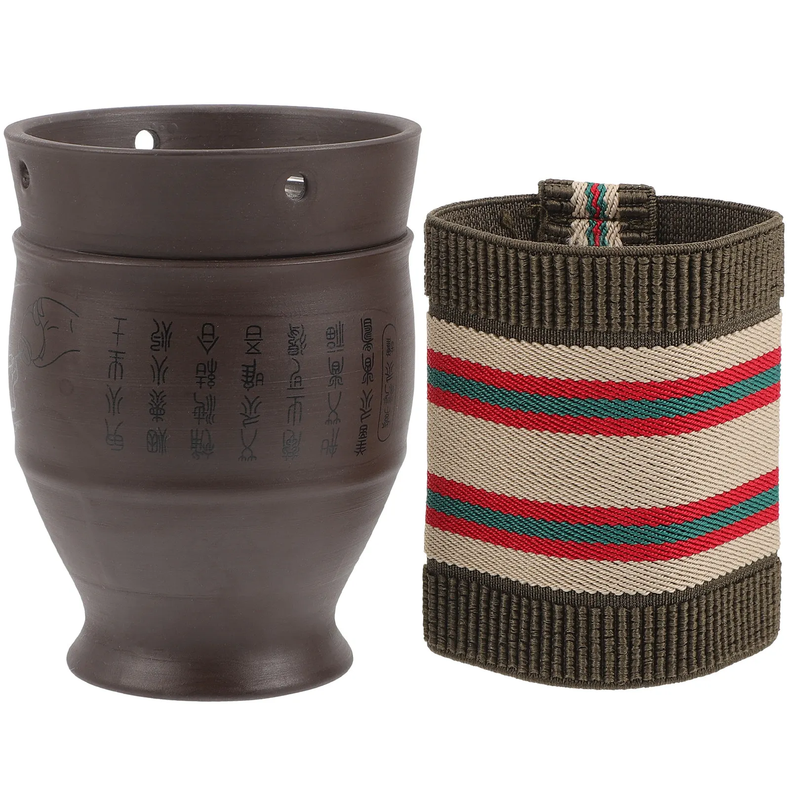 1Set Ceramic Moxibustion Cup Thickened Wall Heat Insulation Body Care Pot Portable Moxibustion Burner Box Massage Thermotherapy