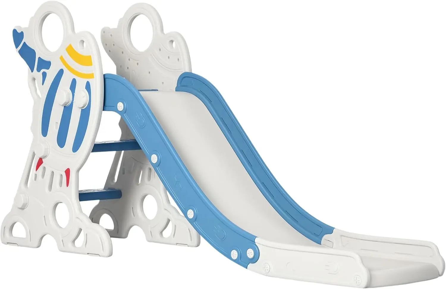 Tobogán interior para niños pequeños de 1,5 a 3 años, tobogán pequeño para niños pequeños, juego de juguetes espaciales para niñas y niños, azul