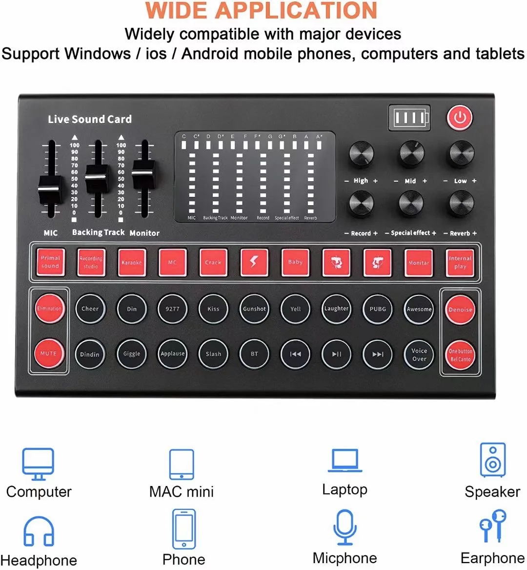 Diez artículos TLF Xtuga M9 grabación de estudio Karaoke transmisión en vivo tarjeta o externa móvil en vivo Android Ios tarjeta de sonido
