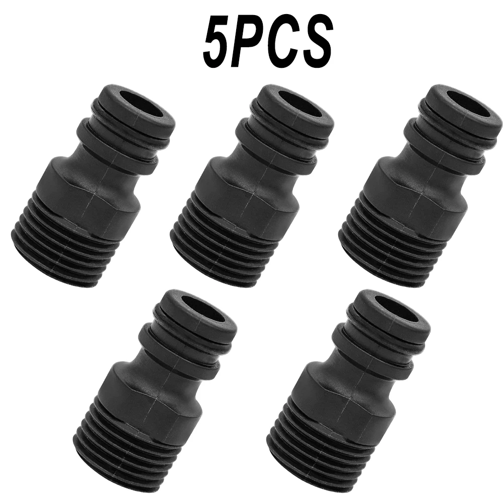 5 Stück 1/2" Leckdichte Gewinde-Schnellkupplung, Kunststoff-Wasserrohr-Armaturenadapter, Gartenbewässerungs-Hydraulikschlauchanschluss – Detail 11