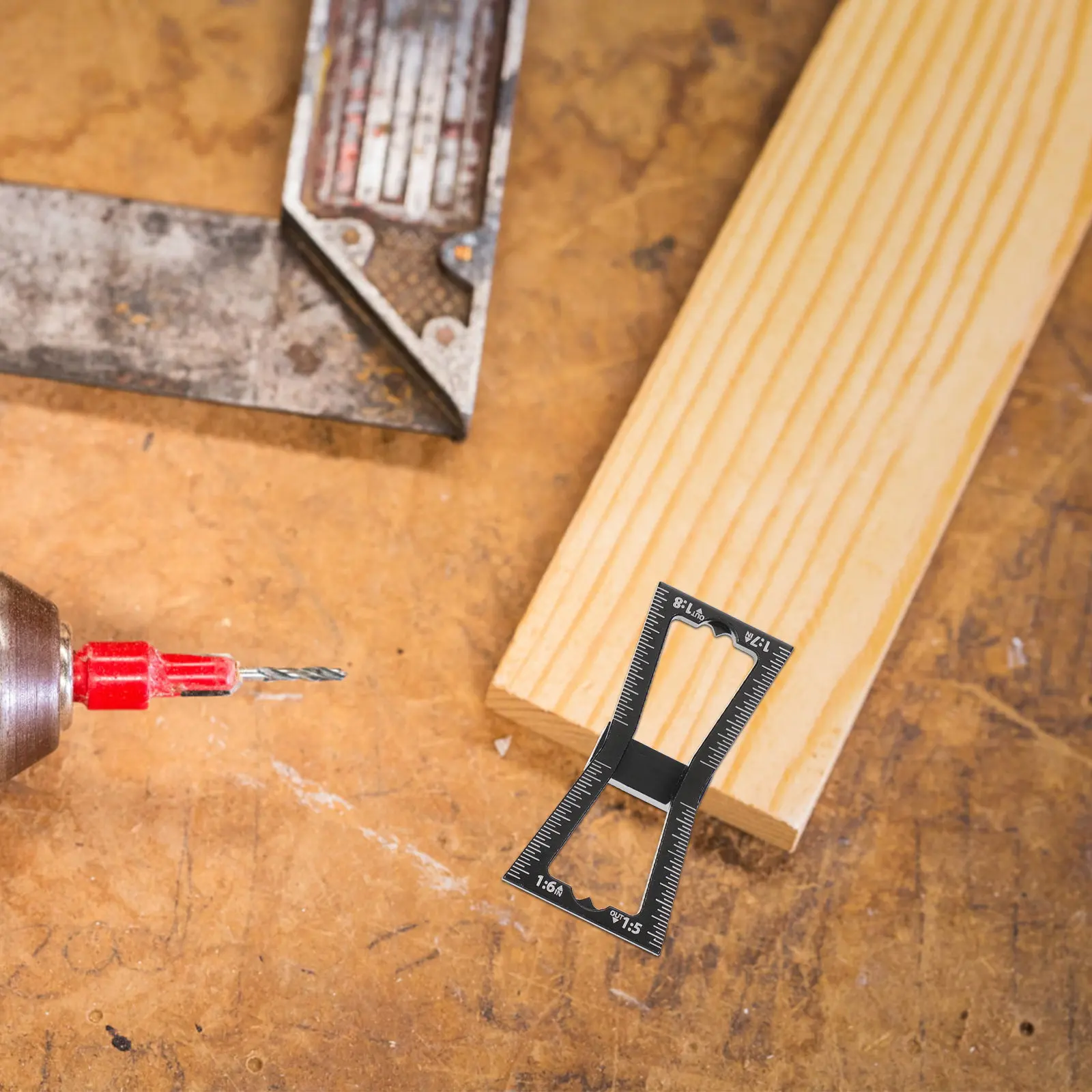 1Pcs Aluminum Alloy Dovetail Marker Woodworking Hand Tool Precise Dovetail Gauge Guide for Cabinet Making Carpentry Joint Layout