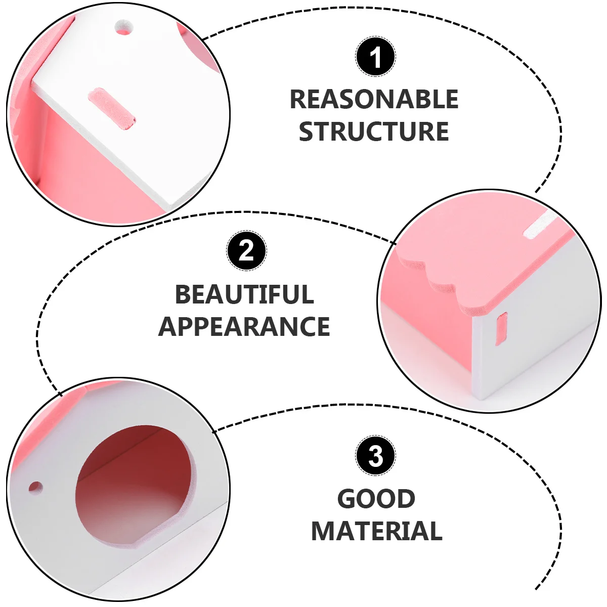 

1Pcs Hamster Sleeping Nest Eco-Friendly Pet House Breathable Lightweight Hamster Bed Small Animal Hideout Pet Nest