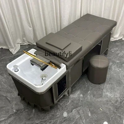 Thai Head Therapy Shampoo Chair Lying Completely Beauty Salon Fumigation Water Circulation Bed