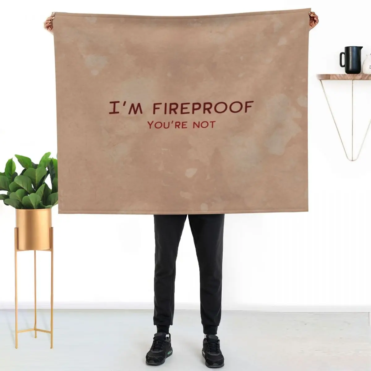 I'm Fireproof Throw Blanket Loose Soft Plush Plaid Thermals For Travel Kid'S Winter beds For Baby Blankets