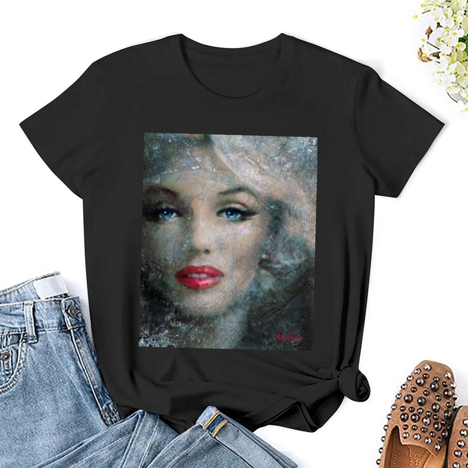 MM Frozen Red T-Shirt animal print shirt for girls vintage clothes Womens clothing