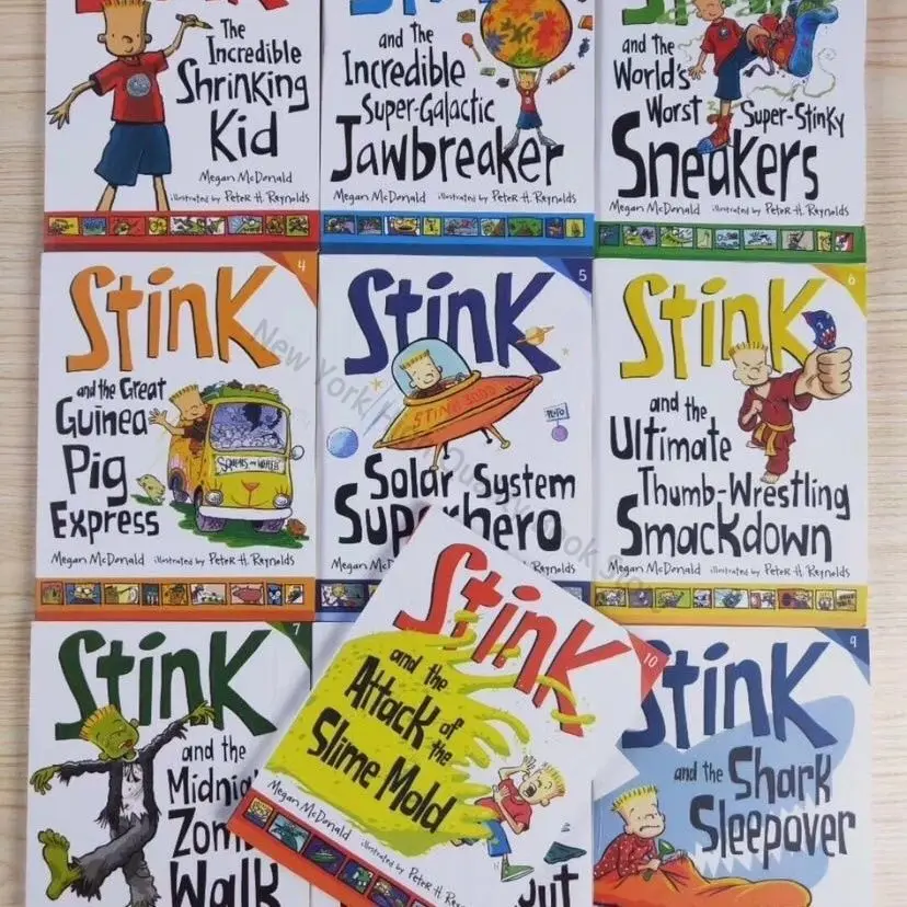 10 Volumes of Stink Series Judy Moody/little Judy Siblings English Children Story Books for Kid Bedtime Reading Cartoon Book