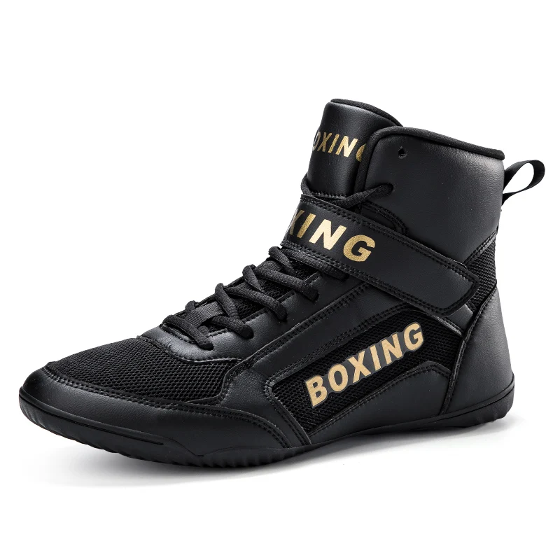 

Big Size 36-47 Boxing Sneakers Men Non Slip Wrestling Training Shoes High Top Women Combat Sneakers Comfortable Fighting Boots