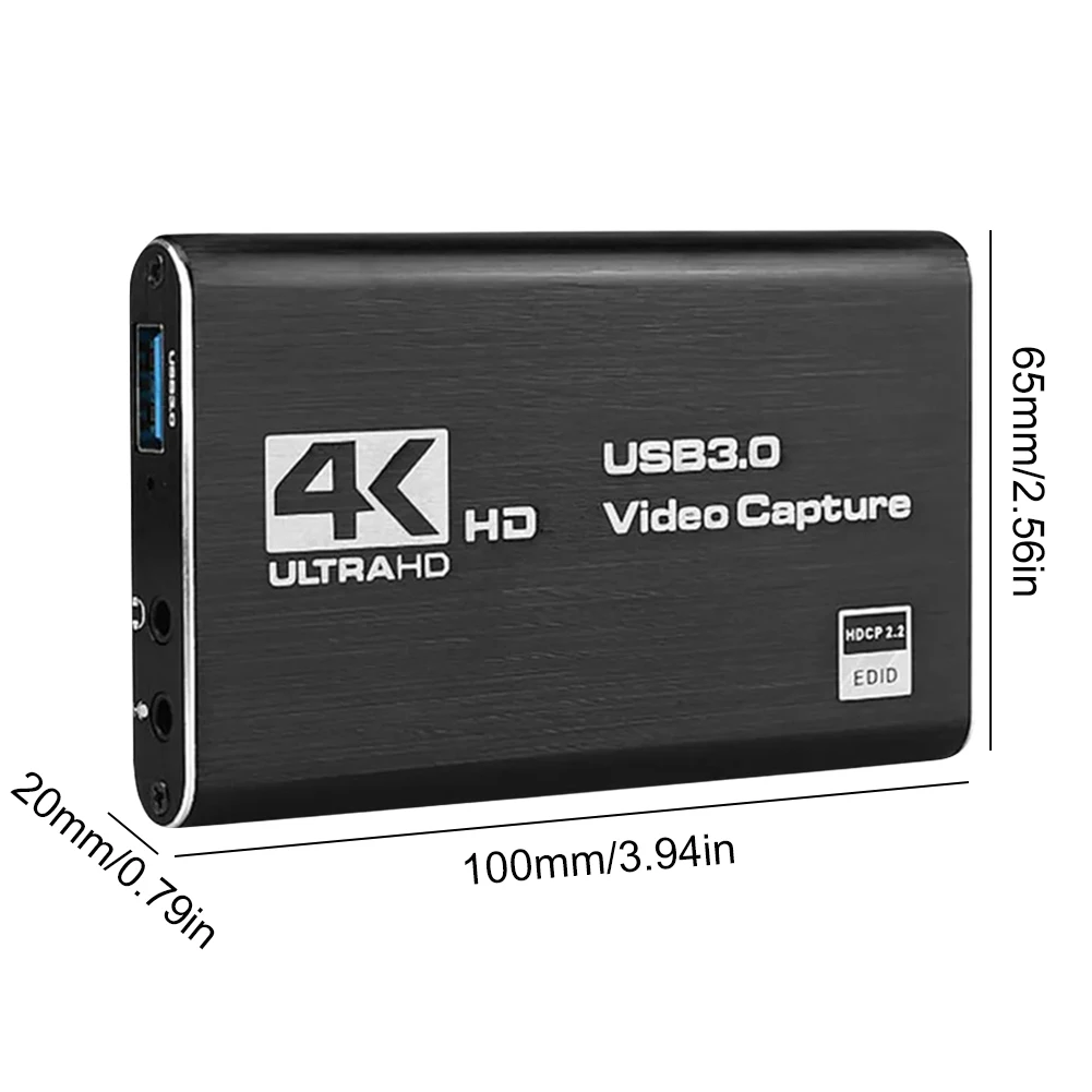 4k hdmi-compatível usb 3.0 hdtv câmera caixa de gravação 1080p 60fps placa de captura de áudio e vídeo 60hz para obs captura cartão de jogo ao vivo