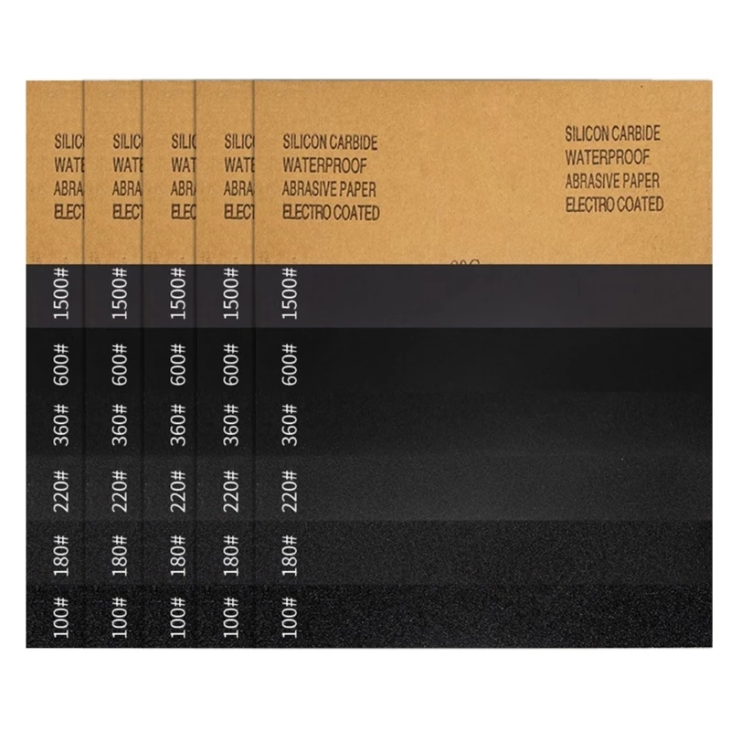 Lembar Pengamplasan Kekuatan Industri 93X230Mm Amplas Silikon Berkarbonisasi Meningkatkan Alat Penyempurnaan Permukaan 30 Buah