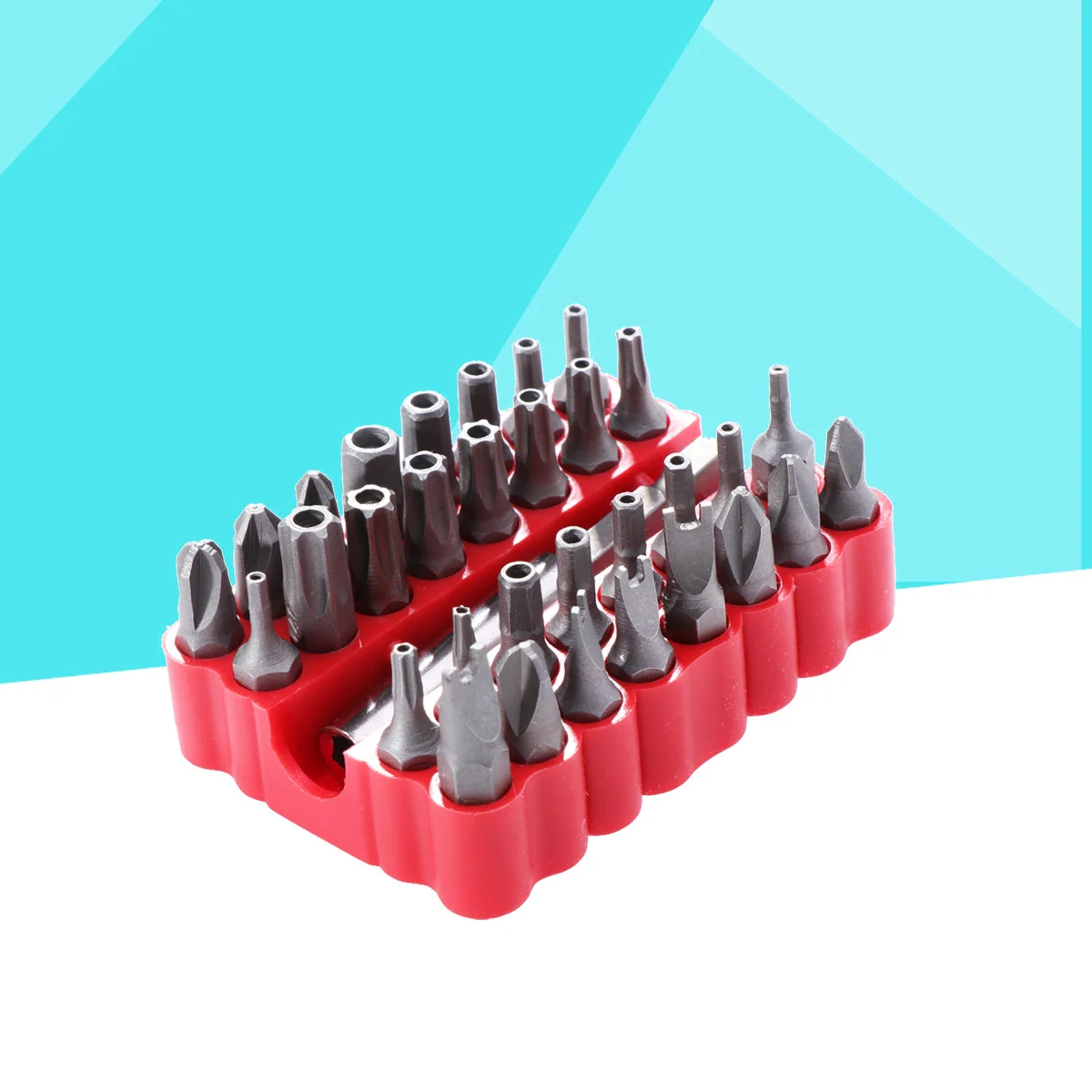 

33Pcs Security Bit Set Tamper Proof Hex Extension Bit Holder Compact Pocket Retainer for Electronics Repair