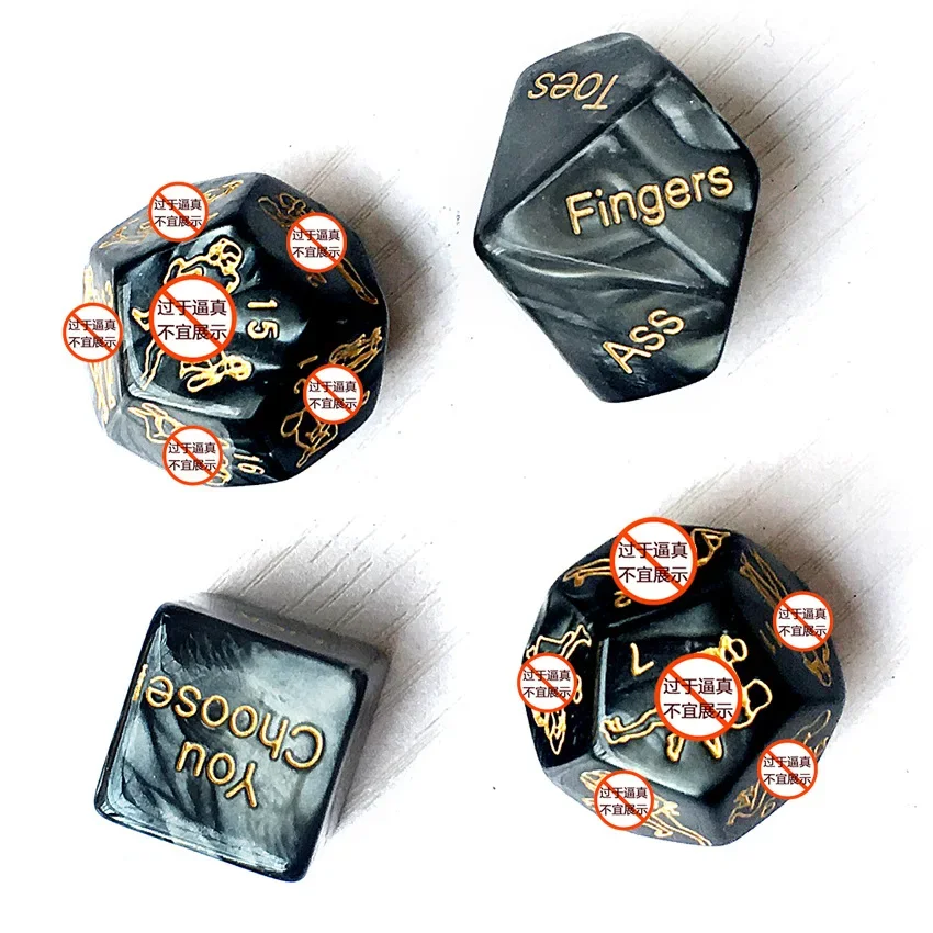 4 Pcs Sex Dice Adult Game Couples Sex Dice Dados Sexuales Cubes for Adults Sex Cubes Dobbelstenen Cubes for Sexy Games Dice Set