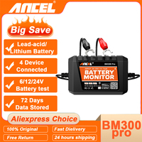 2025 New ANCEL BM300 Pro Battery Monitor 24V Battery Tester 12V SOC Battery Health Analyzer Battery Tools