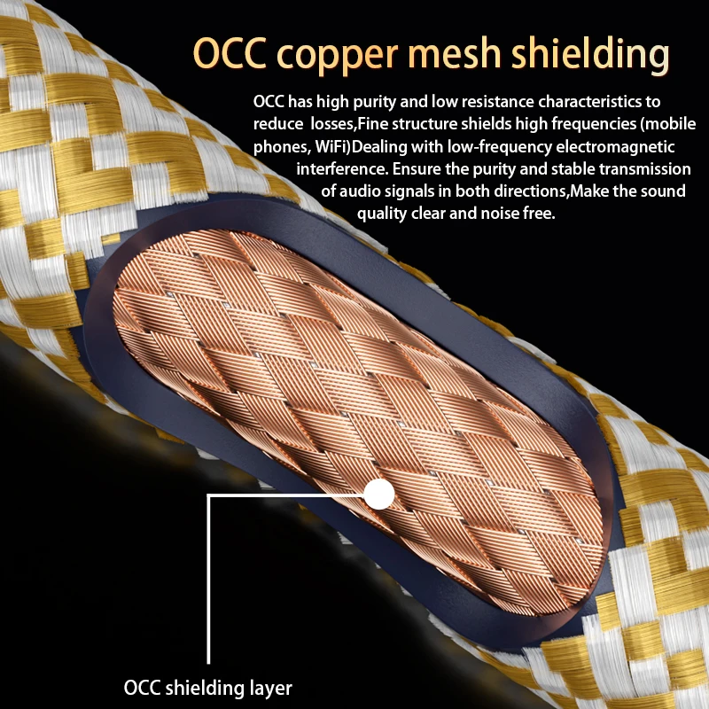 HiFi MPS M-12mk2 6N OCC + OC مربع 3Pin مطلية بالذهب التوصيل XLR موصل CD DAC مكبر للصوت التوازن كابل الصوت