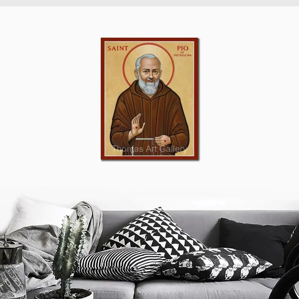 اليونانية الأرثوذكسية القديس باتريك أيقونة HD طباعة الفن الكاثوليكي البيزنطي مع شامروك للكنيسة غرفة الصلاة ديكور هدية المعمودية #4