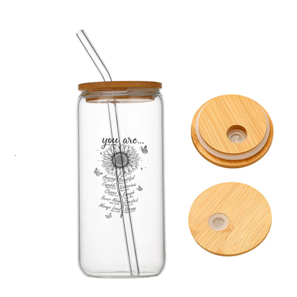 

You Are Sunflower For Women, Her Lady Boss Coworkers Glass For Heat Resistant High Drinking Cup With Straws Lids 16 oz