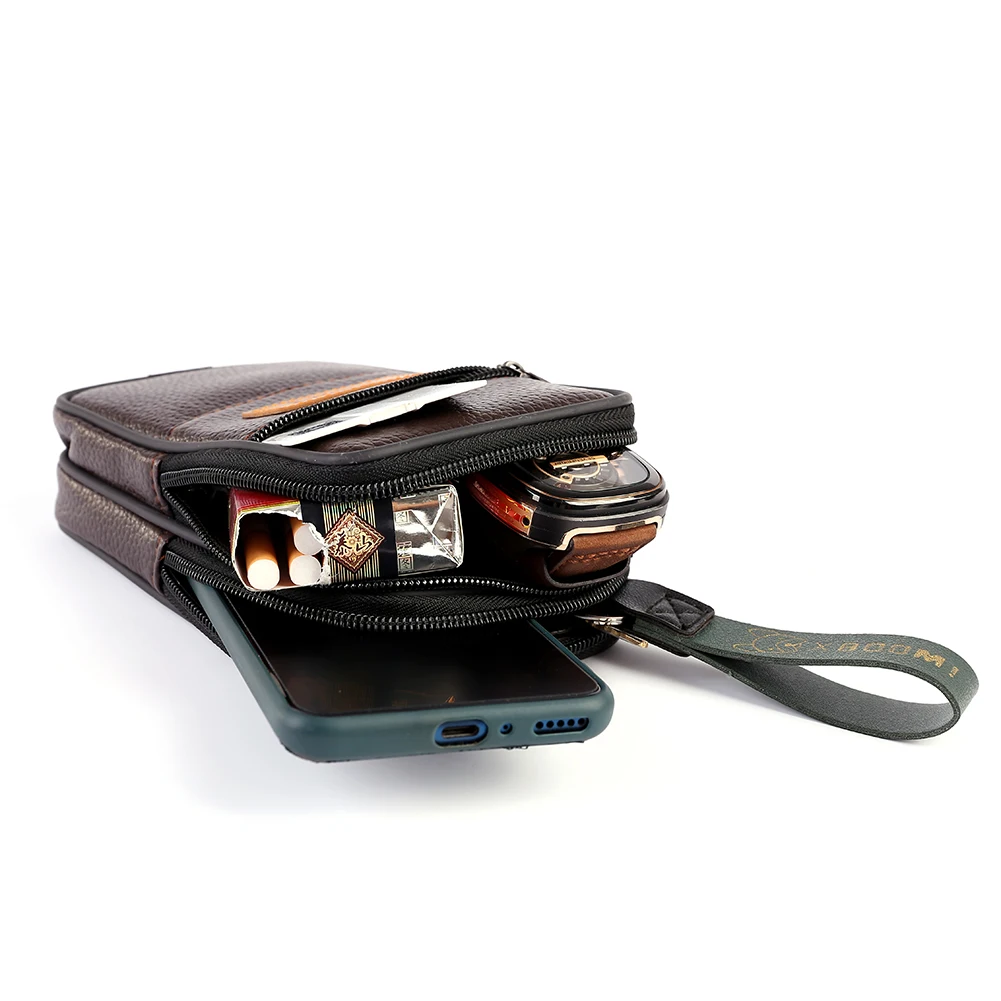 

Outdoor Men Fanny Waist Bag PU Small Mobile Phone Purse Pocket Belt Bum Pouch