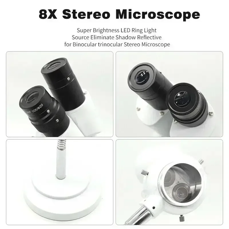 

Desktop Microscope 8x10x Magnifying Glass with LED Light Laboratory EquipmentDirect selling
