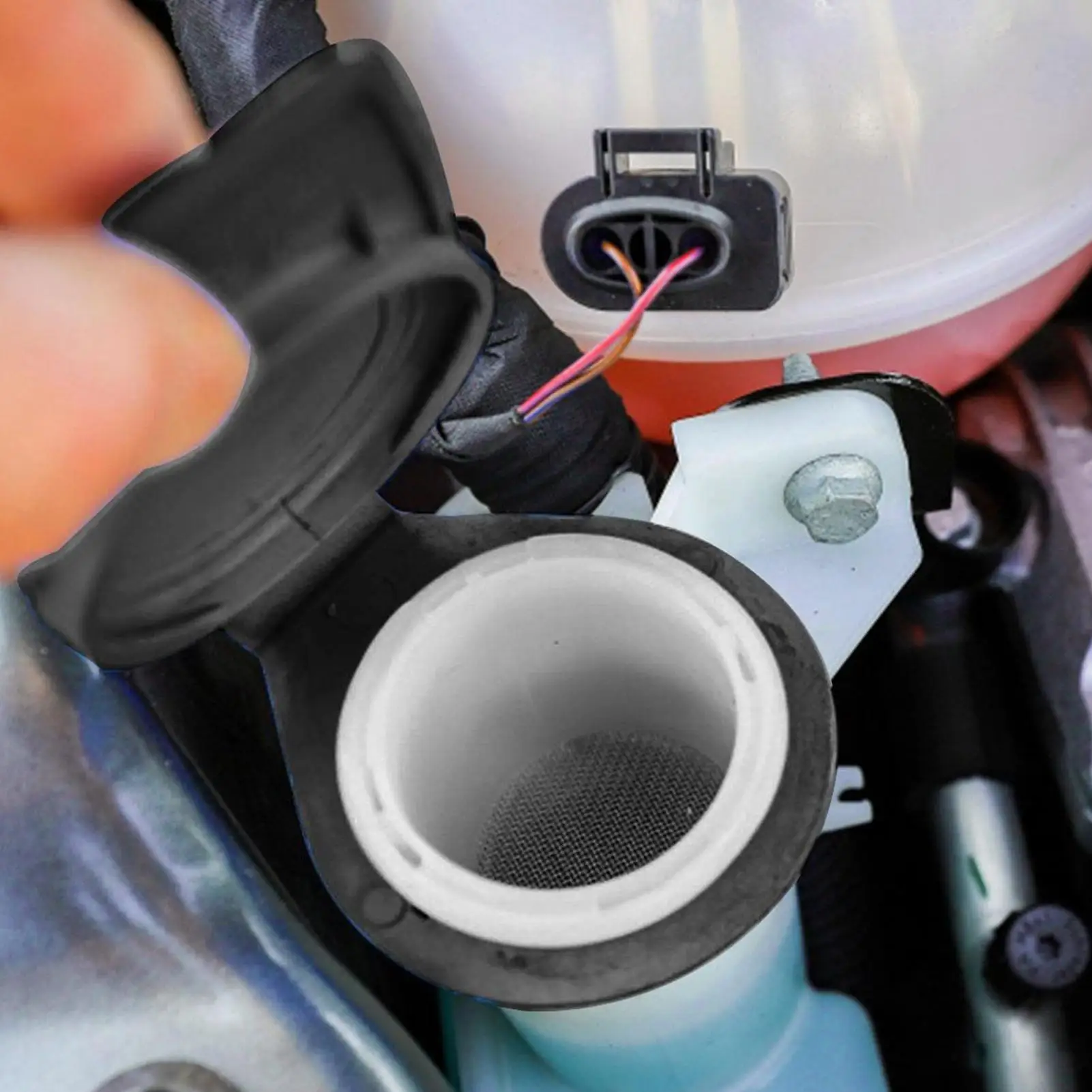 For Tesla Model 3/S/X/Y Car Windshield Water Bottle Cover, Auto Windshield Washer Fluid Lid Cap Replacement Vehicle Accessory ﻿