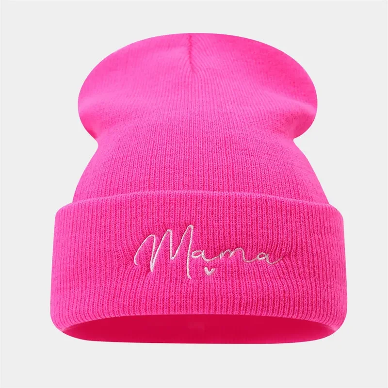 

Autumn Winter Cotton Letter Thicken Knitted Hat Warm Skullies Cap Beanie Hat For Men and Women 04