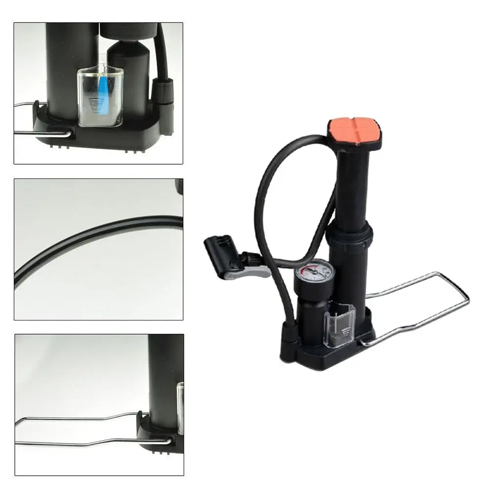 

Портативный мини-насос для велосипедов, баскетбольных и футбольных мячей, 1 шт., высоконапорный, с манометром 100 фунтов на кв. дюйм, из АБС-пластика, многофункциональный