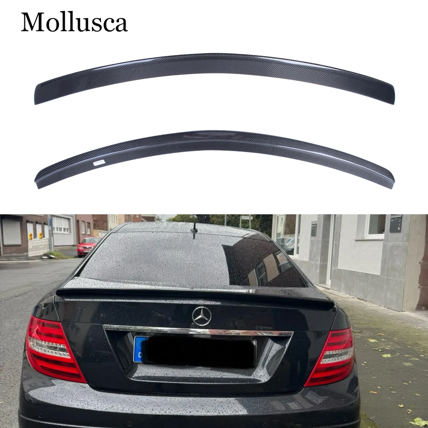 

For Mercedes-Benz C-Class W204 4Door AMG Style Carbon Fiber Rear Spoiler Trunk Wing 2007-2014